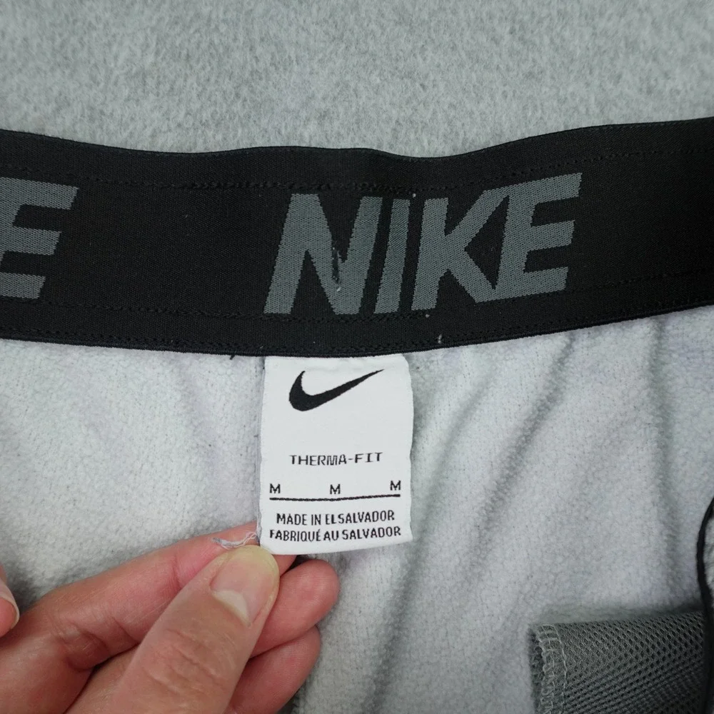 Nike Pants Mens Medium Gray Therma-Fit Athletic Sweatpants Fleece